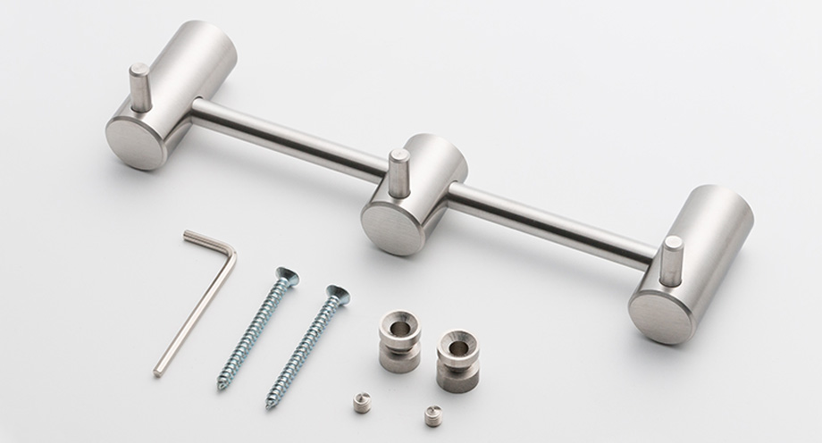 Stainless Steel Rail Hook 3 Hooks H064