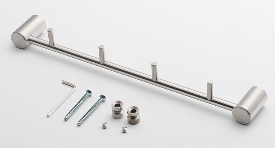 Stainless Steel Rail Hook 4 Hooks H065
