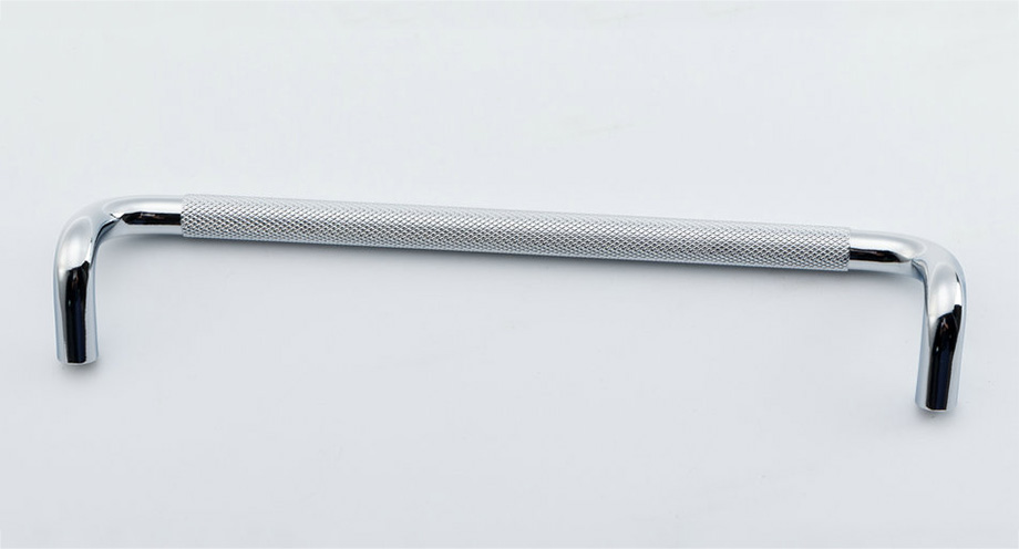 Brass Double bend knurled handle A048