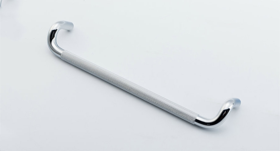 Brass Double bend knurled handle A048