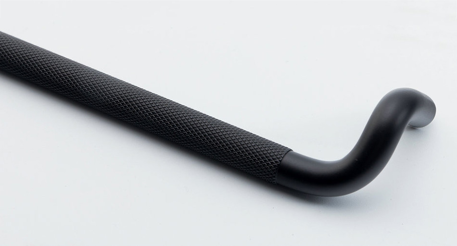 Brass Double bend knurled handle A048