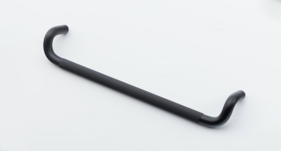 Brass Double bend knurled handle A048