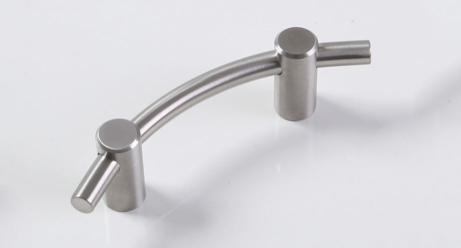 Stainless Steel Solid T Bar handle type curved door