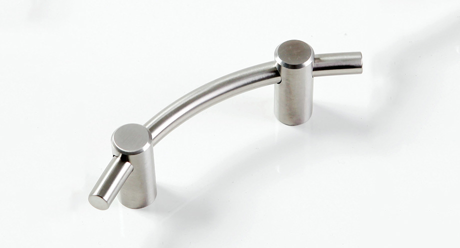 Stainless Steel Solid T Bar handle type curved door