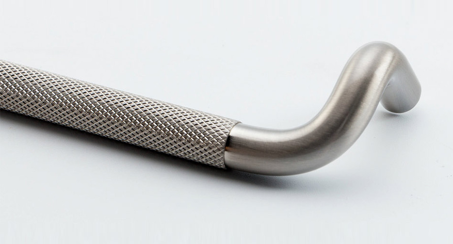 Brass Double bend knurled handle