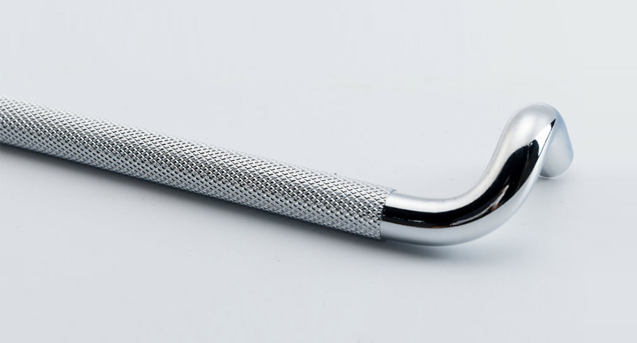 Brass Double bend knurled handle