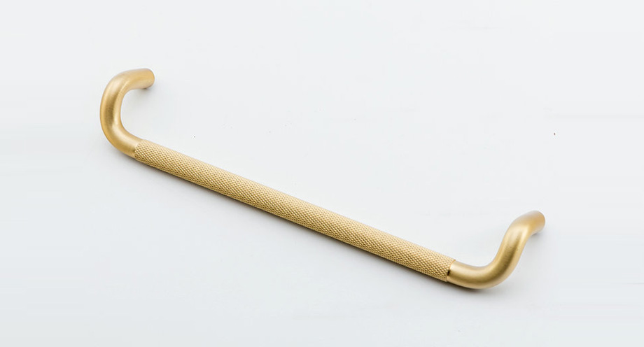 Brass Double bend knurled handle
